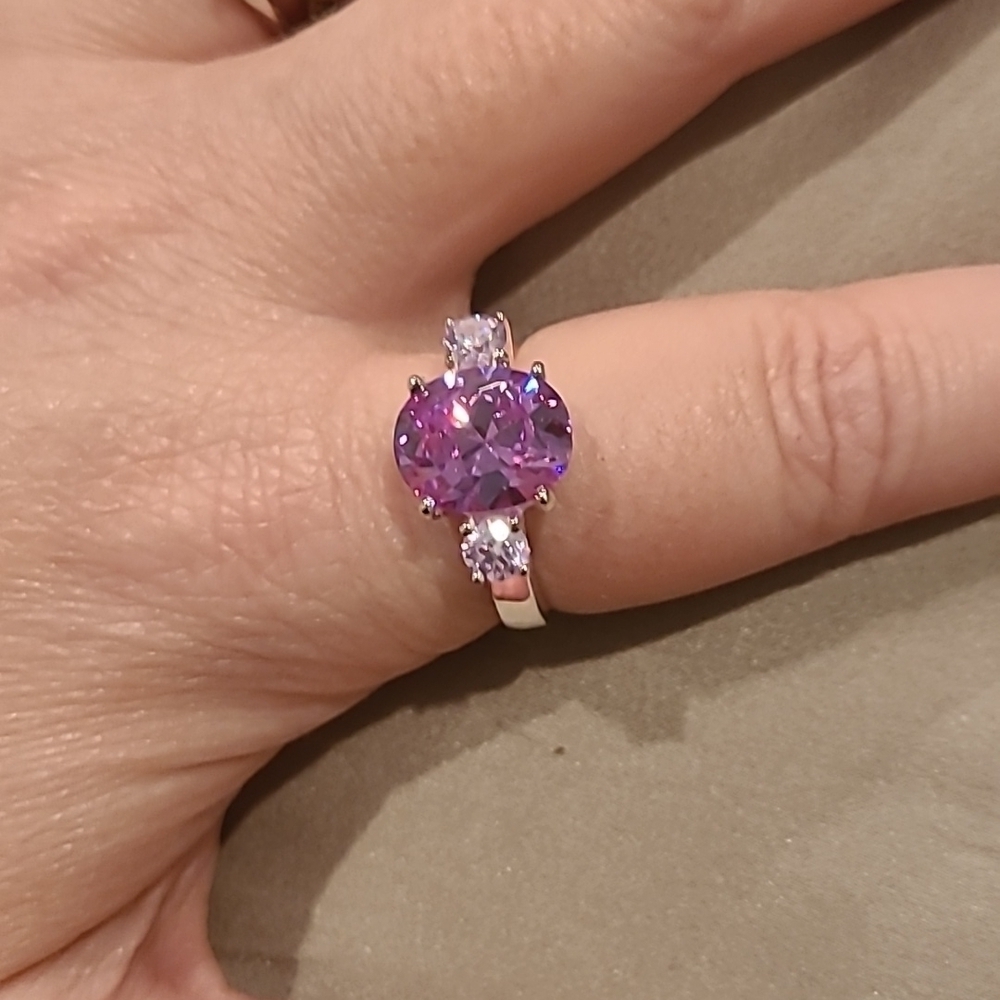 Cubic zirconia sterling silver ring - Picture 2 of 8